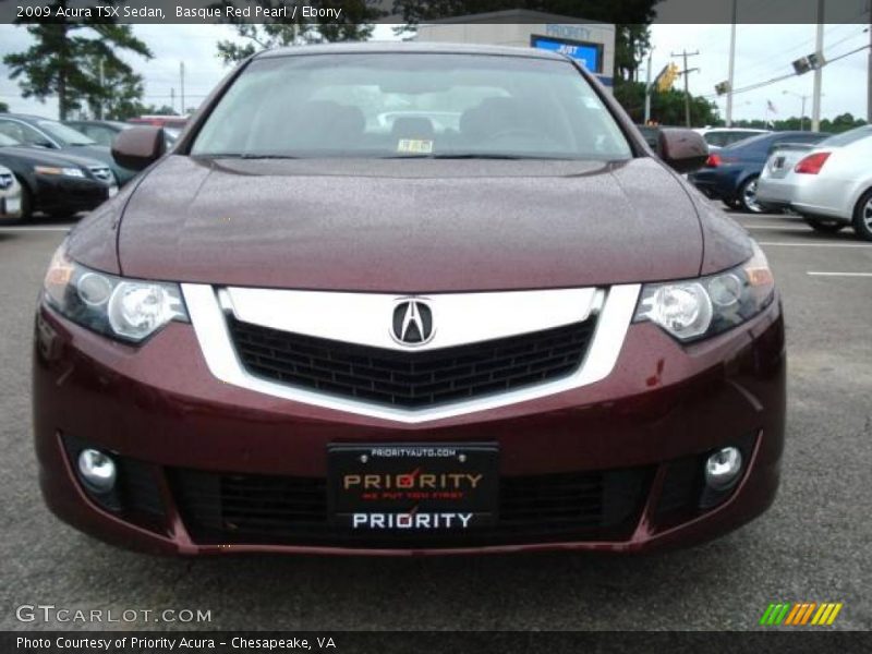 Basque Red Pearl / Ebony 2009 Acura TSX Sedan