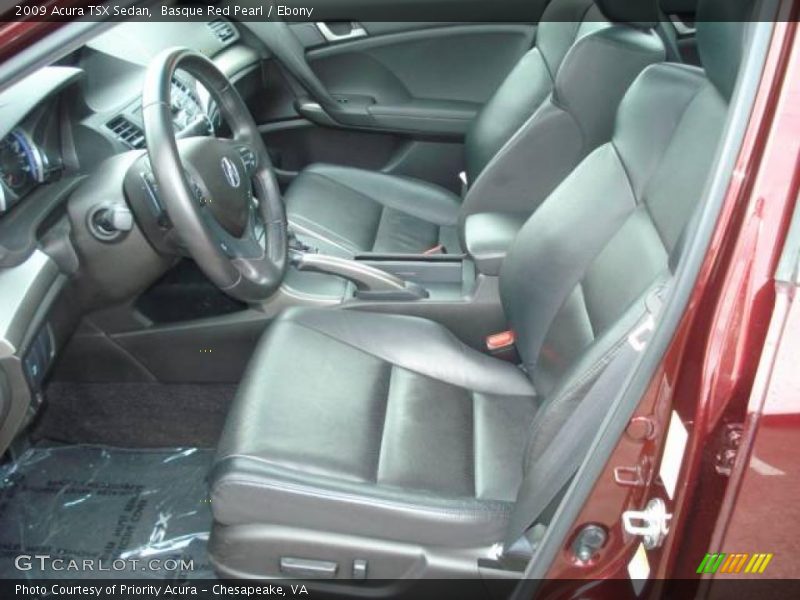 Basque Red Pearl / Ebony 2009 Acura TSX Sedan