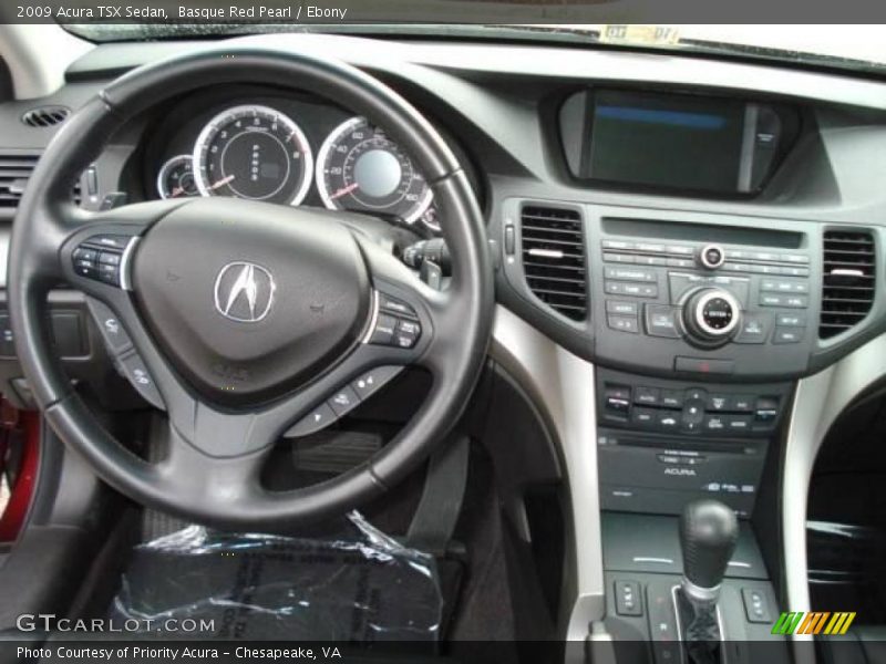Basque Red Pearl / Ebony 2009 Acura TSX Sedan