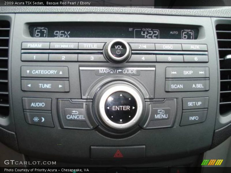 Basque Red Pearl / Ebony 2009 Acura TSX Sedan