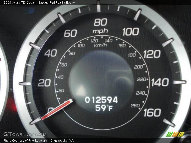 Basque Red Pearl / Ebony 2009 Acura TSX Sedan
