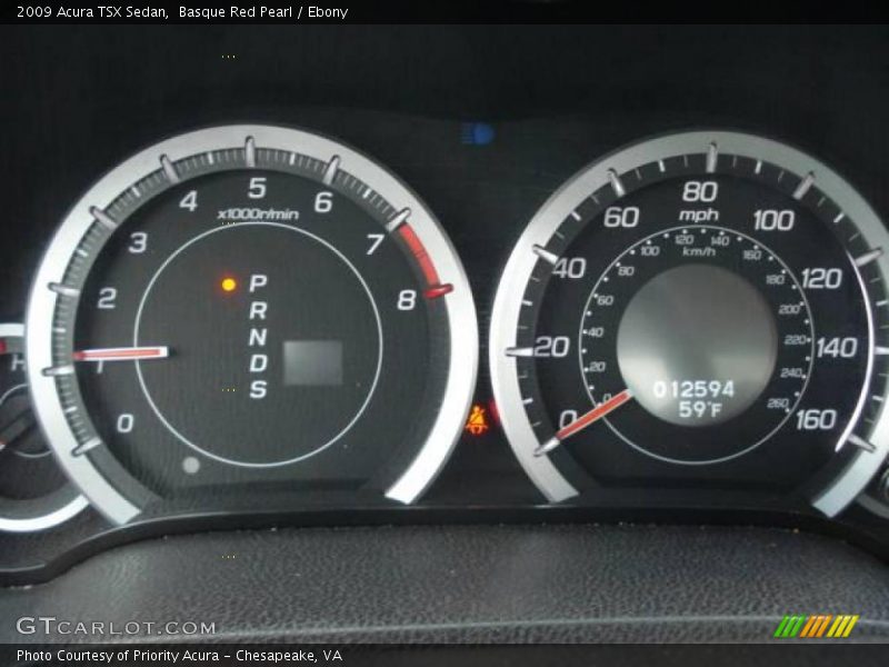 Basque Red Pearl / Ebony 2009 Acura TSX Sedan
