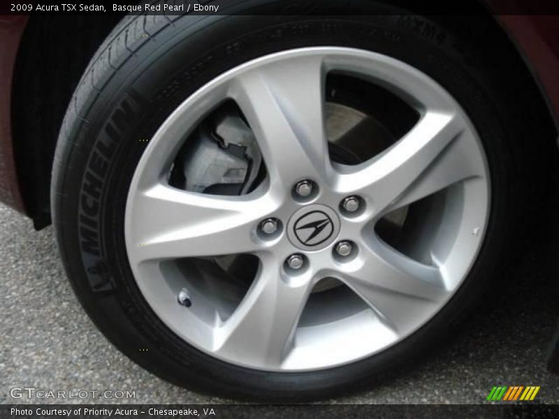 Basque Red Pearl / Ebony 2009 Acura TSX Sedan