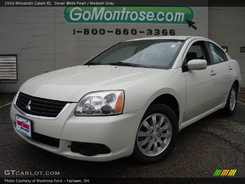 Dover White Pearl / Medium Gray 2009 Mitsubishi Galant ES