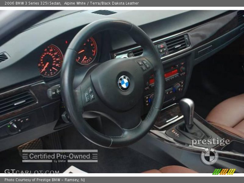 Alpine White / Terra/Black Dakota Leather 2006 BMW 3 Series 325i Sedan