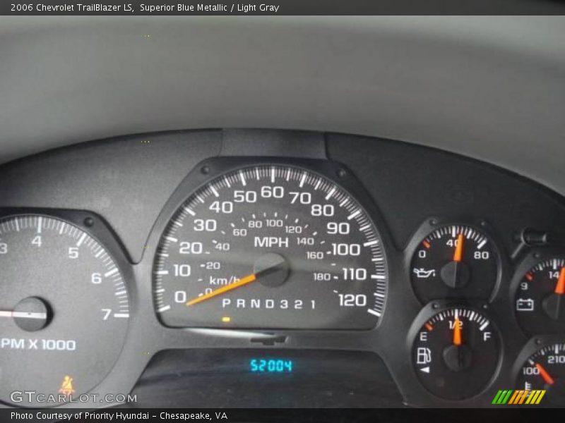 Superior Blue Metallic / Light Gray 2006 Chevrolet TrailBlazer LS