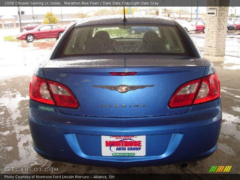 Marathon Blue Pearl / Dark Slate Gray/Light Slate Gray 2008 Chrysler Sebring LX Sedan