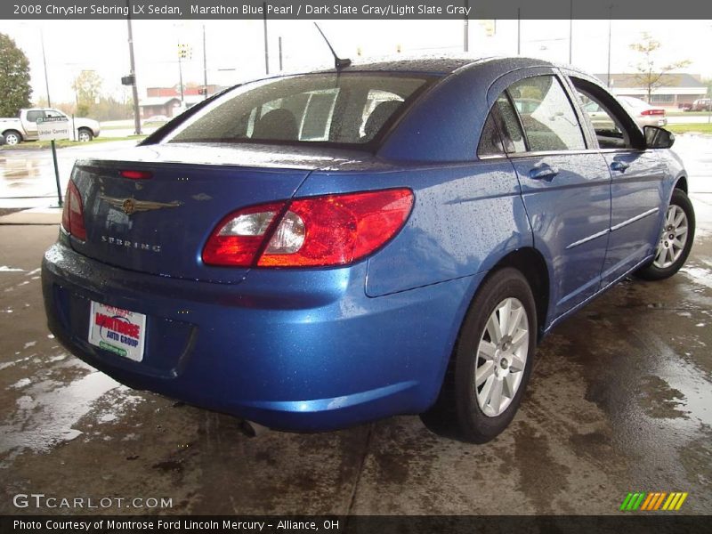 Marathon Blue Pearl / Dark Slate Gray/Light Slate Gray 2008 Chrysler Sebring LX Sedan