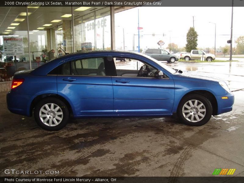 Marathon Blue Pearl / Dark Slate Gray/Light Slate Gray 2008 Chrysler Sebring LX Sedan