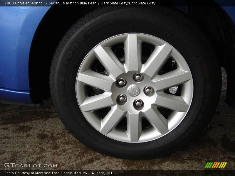 Marathon Blue Pearl / Dark Slate Gray/Light Slate Gray 2008 Chrysler Sebring LX Sedan