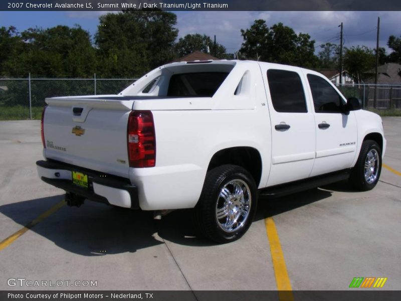 Summit White / Dark Titanium/Light Titanium 2007 Chevrolet Avalanche LS