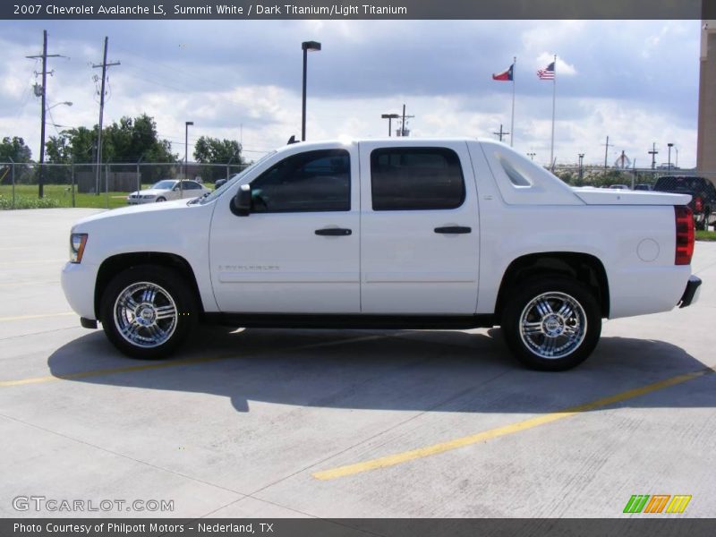 Summit White / Dark Titanium/Light Titanium 2007 Chevrolet Avalanche LS