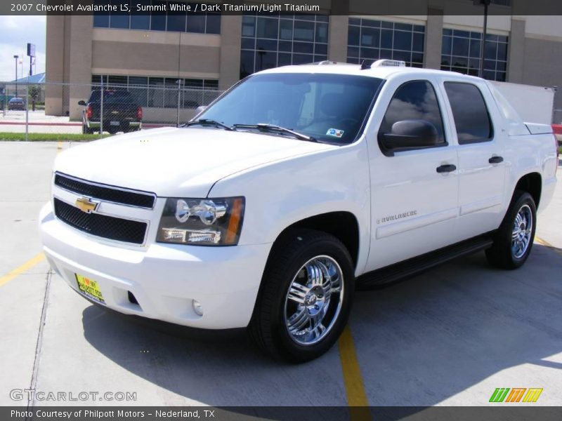 Summit White / Dark Titanium/Light Titanium 2007 Chevrolet Avalanche LS