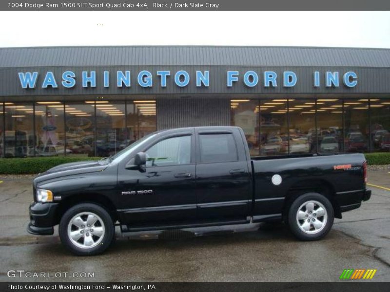 Black / Dark Slate Gray 2004 Dodge Ram 1500 SLT Sport Quad Cab 4x4