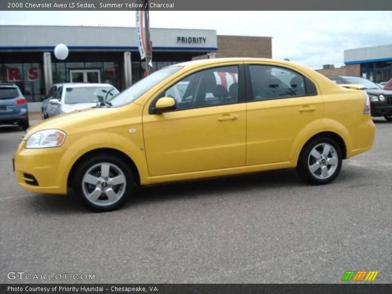 Summer Yellow / Charcoal 2008 Chevrolet Aveo LS Sedan