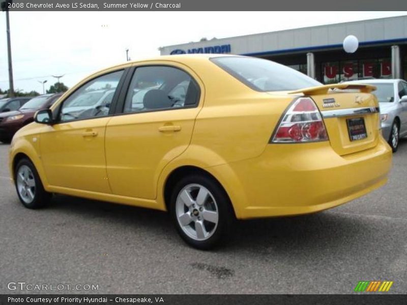 Summer Yellow / Charcoal 2008 Chevrolet Aveo LS Sedan