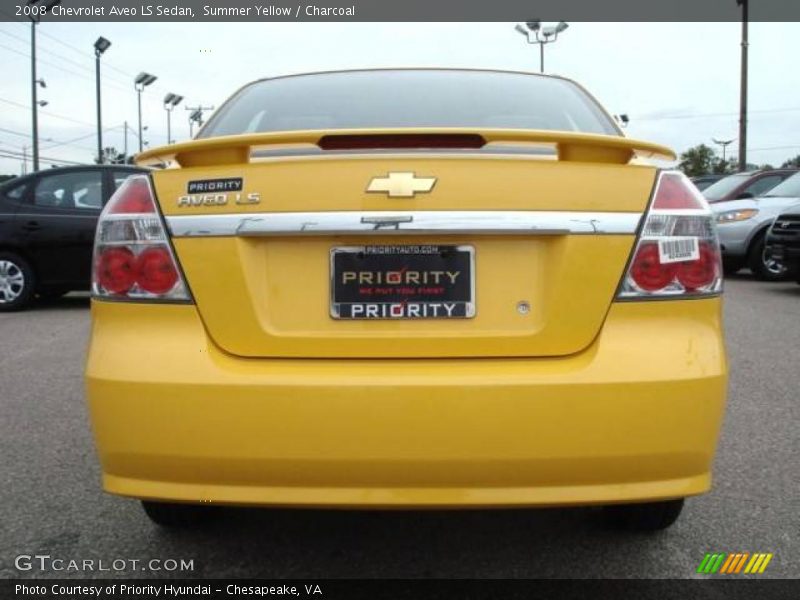 Summer Yellow / Charcoal 2008 Chevrolet Aveo LS Sedan