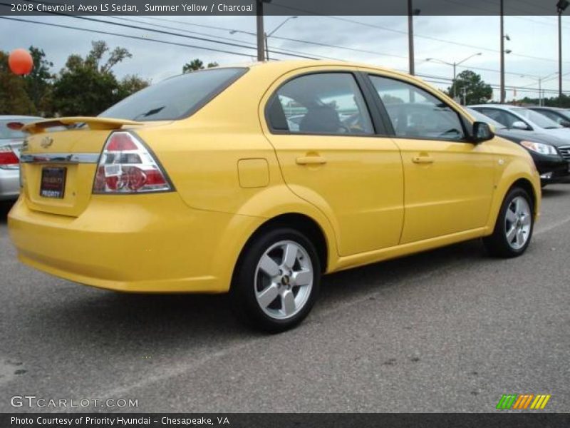 Summer Yellow / Charcoal 2008 Chevrolet Aveo LS Sedan