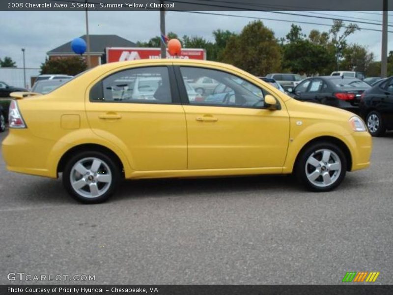 Summer Yellow / Charcoal 2008 Chevrolet Aveo LS Sedan