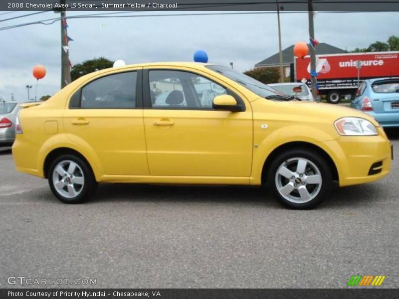 Summer Yellow / Charcoal 2008 Chevrolet Aveo LS Sedan