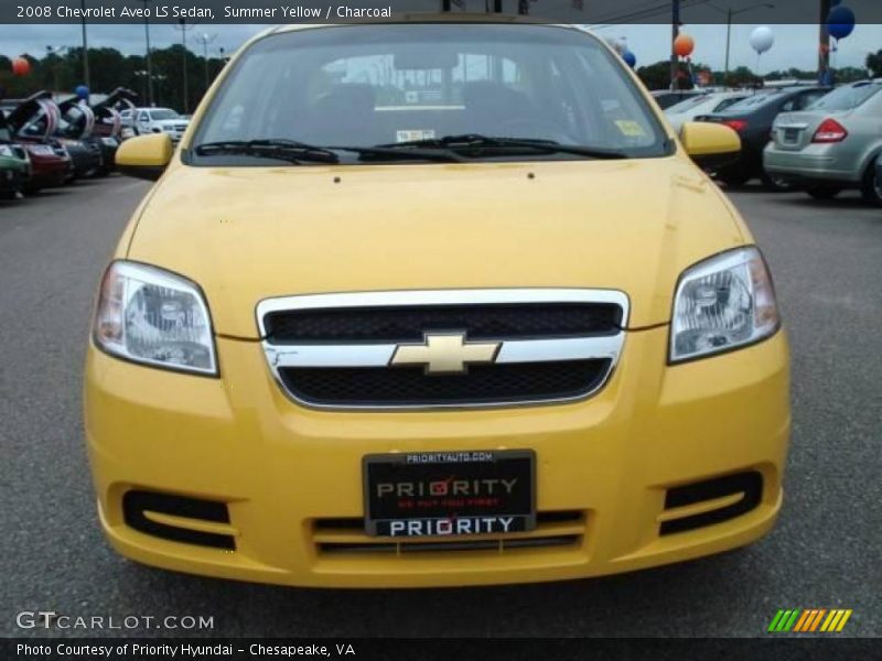 Summer Yellow / Charcoal 2008 Chevrolet Aveo LS Sedan