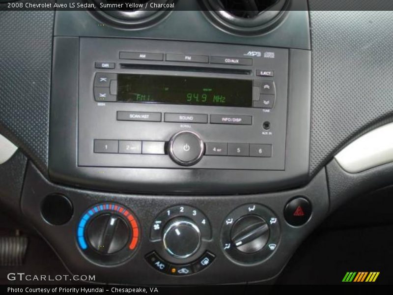 Summer Yellow / Charcoal 2008 Chevrolet Aveo LS Sedan