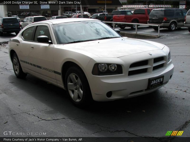 Stone White / Dark Slate Gray 2008 Dodge Charger SE