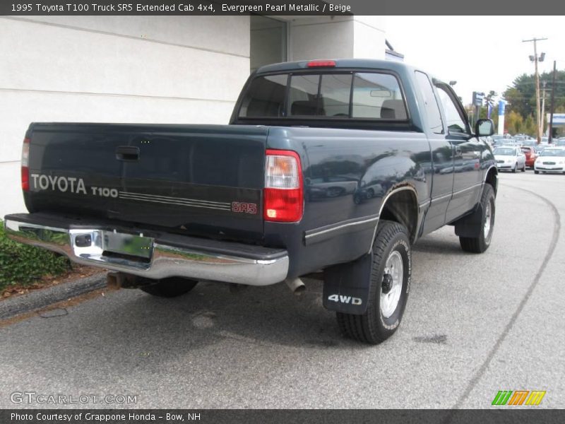 Evergreen Pearl Metallic / Beige 1995 Toyota T100 Truck SR5 Extended Cab 4x4