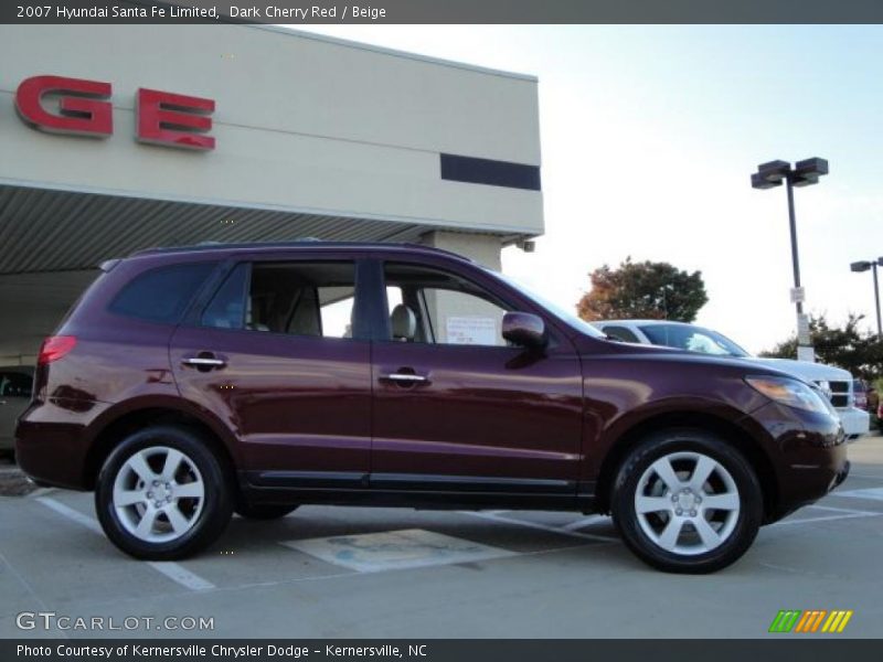 Dark Cherry Red / Beige 2007 Hyundai Santa Fe Limited