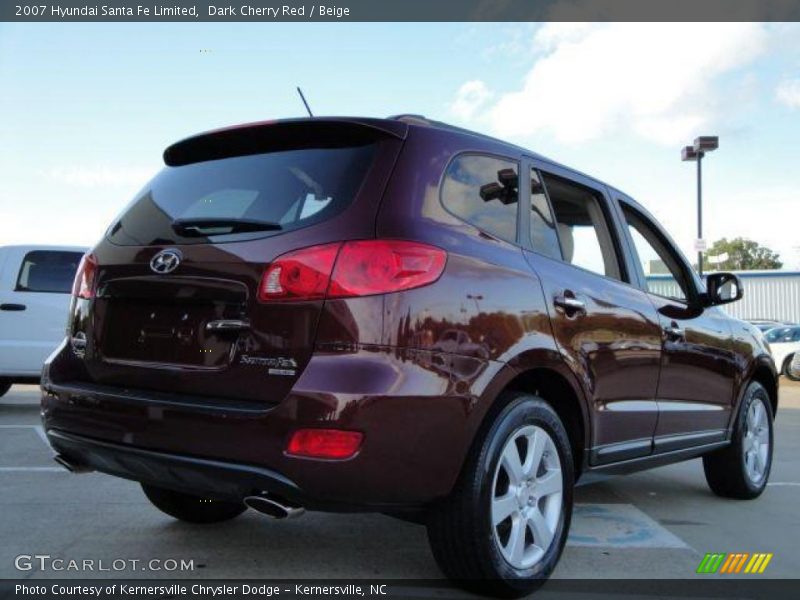 Dark Cherry Red / Beige 2007 Hyundai Santa Fe Limited