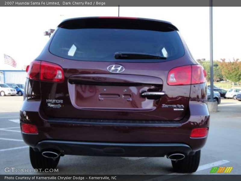 Dark Cherry Red / Beige 2007 Hyundai Santa Fe Limited