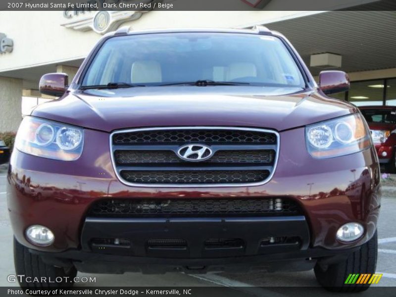 Dark Cherry Red / Beige 2007 Hyundai Santa Fe Limited