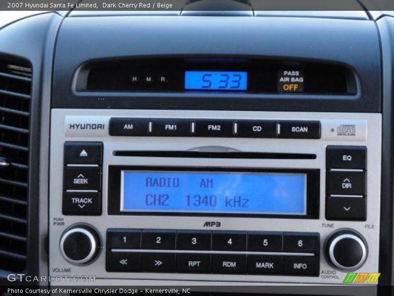 Dark Cherry Red / Beige 2007 Hyundai Santa Fe Limited