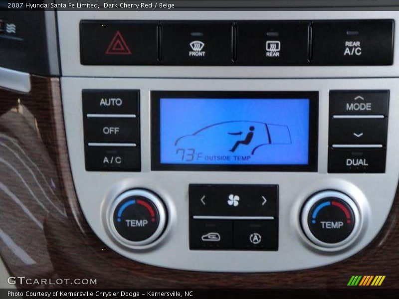 Dark Cherry Red / Beige 2007 Hyundai Santa Fe Limited