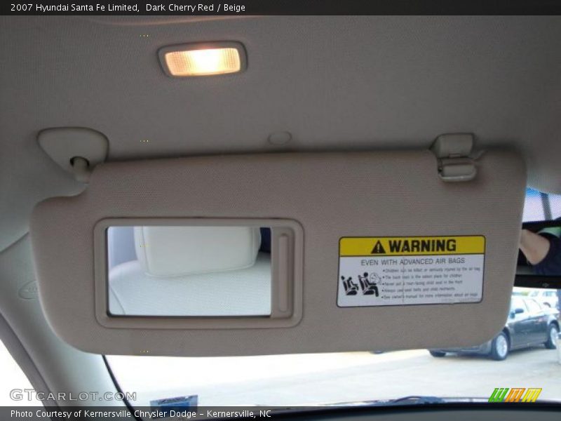 Dark Cherry Red / Beige 2007 Hyundai Santa Fe Limited
