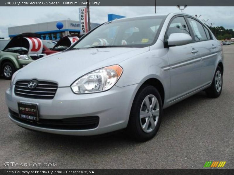 Platinum Silver / Gray 2008 Hyundai Accent GLS Sedan