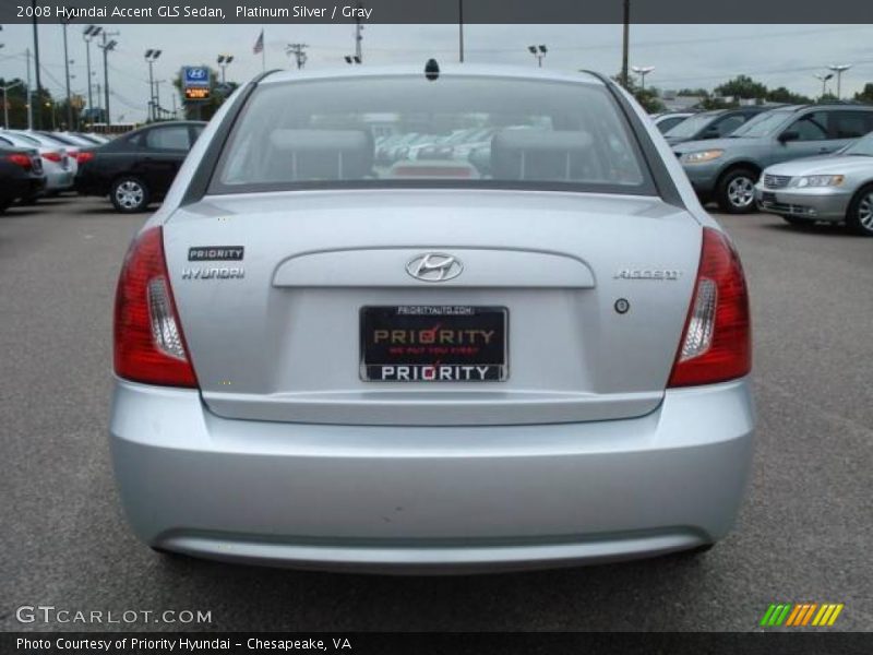 Platinum Silver / Gray 2008 Hyundai Accent GLS Sedan