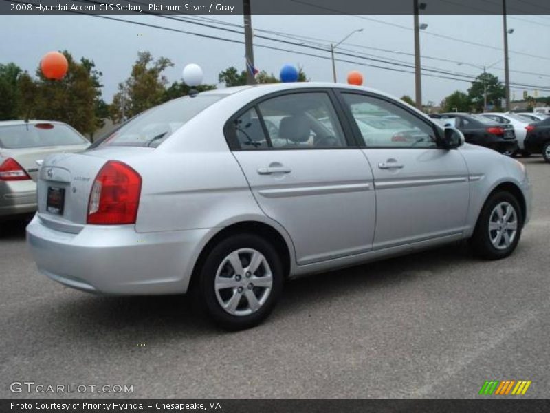 Platinum Silver / Gray 2008 Hyundai Accent GLS Sedan