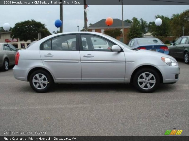 Platinum Silver / Gray 2008 Hyundai Accent GLS Sedan