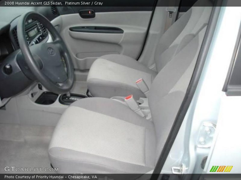 Platinum Silver / Gray 2008 Hyundai Accent GLS Sedan