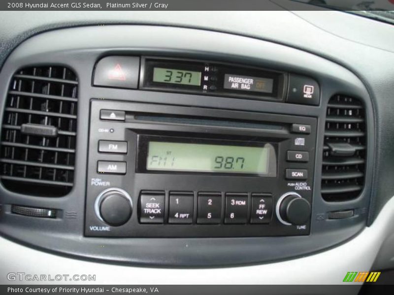 Platinum Silver / Gray 2008 Hyundai Accent GLS Sedan