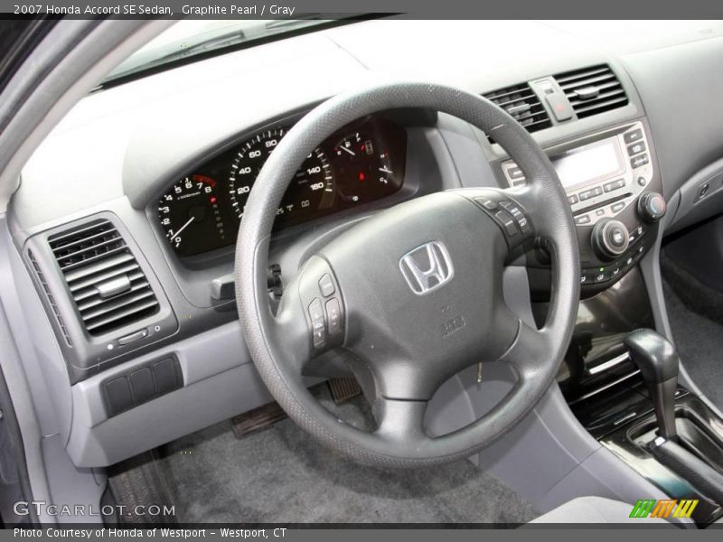 Graphite Pearl / Gray 2007 Honda Accord SE Sedan