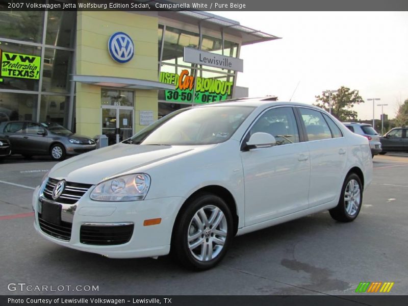 Campanella White / Pure Beige 2007 Volkswagen Jetta Wolfsburg Edition Sedan