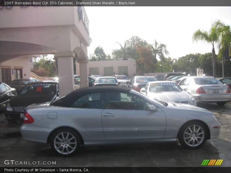Diamond Silver Metallic / Black/Ash 2007 Mercedes-Benz CLK 350 Cabriolet