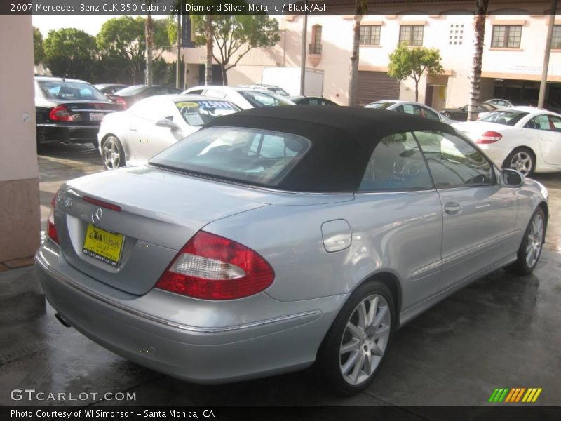 Diamond Silver Metallic / Black/Ash 2007 Mercedes-Benz CLK 350 Cabriolet