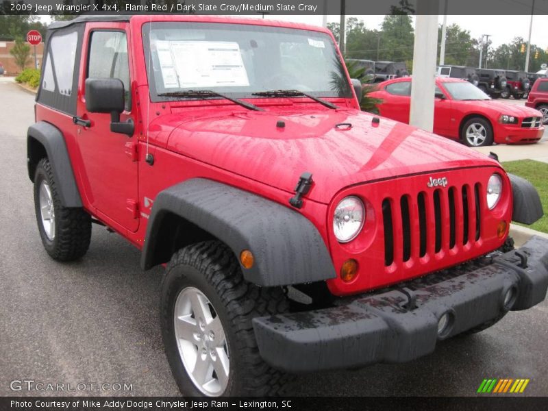Flame Red / Dark Slate Gray/Medium Slate Gray 2009 Jeep Wrangler X 4x4