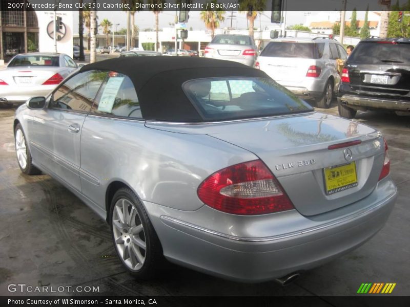 Diamond Silver Metallic / Black/Ash 2007 Mercedes-Benz CLK 350 Cabriolet