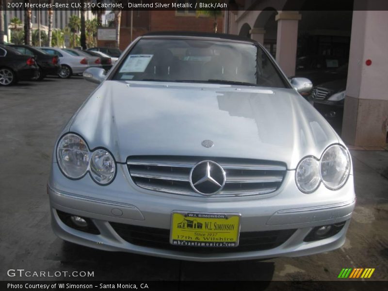 Diamond Silver Metallic / Black/Ash 2007 Mercedes-Benz CLK 350 Cabriolet