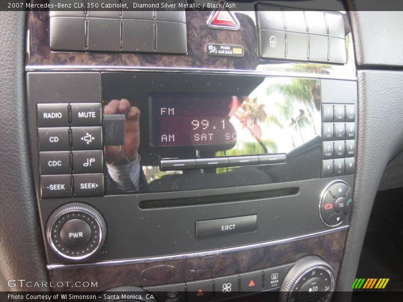 Diamond Silver Metallic / Black/Ash 2007 Mercedes-Benz CLK 350 Cabriolet