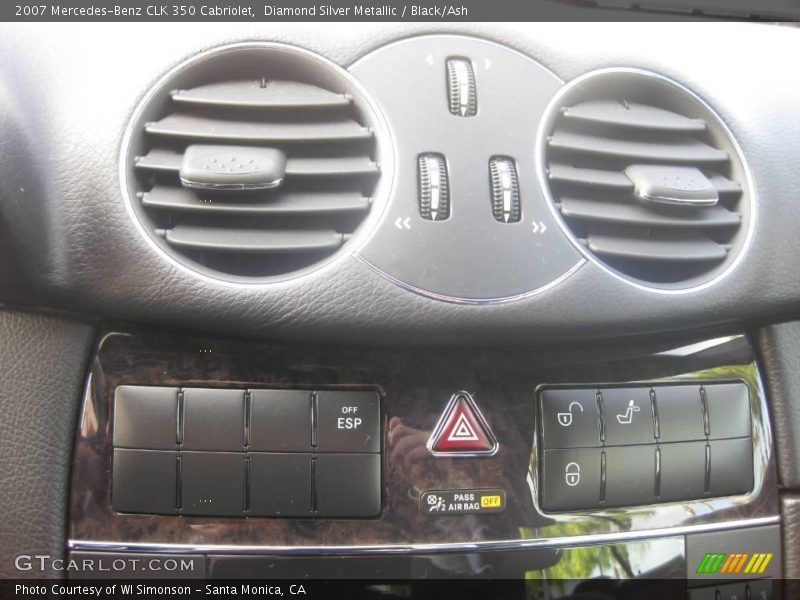 Diamond Silver Metallic / Black/Ash 2007 Mercedes-Benz CLK 350 Cabriolet
